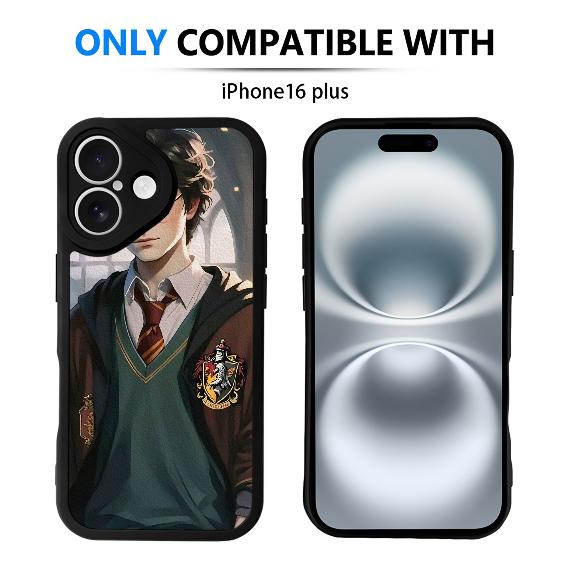（画像用） Harry Potter ハリー・ポッターシリーズ 【iPhone 16シリーズ対応】シリコンスマホケース（レザー調） 材質：シリコン